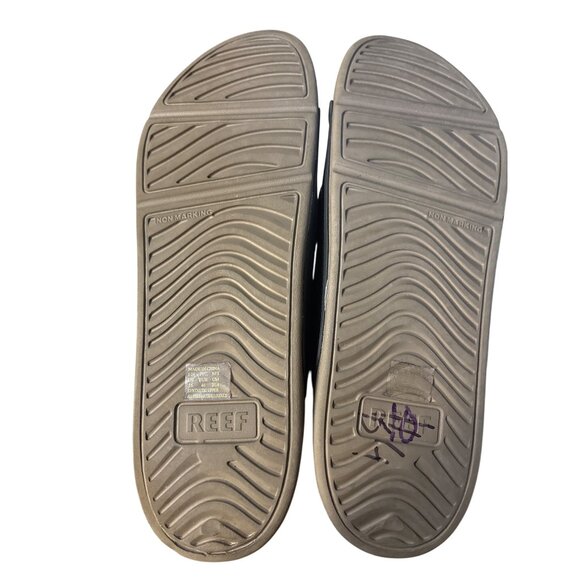 Reef Mens Slide Sandals Size 13 Synthetic Upper Black/Brown - Picture 5 of 6